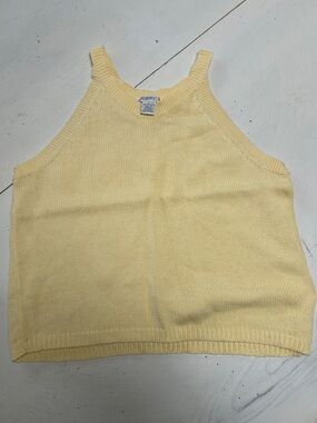 Butter Yellow Knit Tank Top L